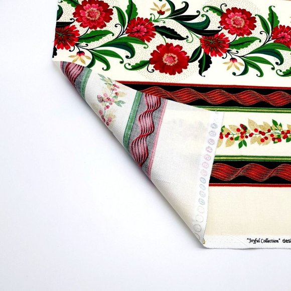 Joyful Carnation Fat Quarter Fabric Square 100% Cotton 18" x 21" Minimum Kanvas - Picture 5 of 6